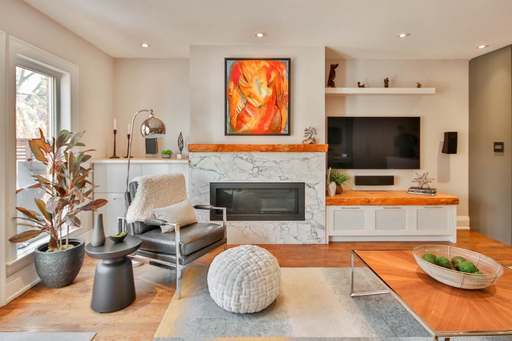 Cosy living room with a television and comfortable seating